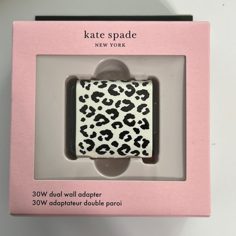 Kate Spade New York 30W USB-C Wall Adapter New in Box City Leopard